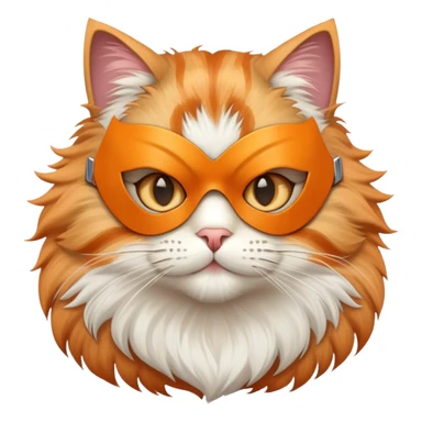 cat with a superhero mask sticker
