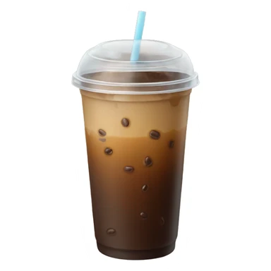 iced coffee with flat lid  sticker