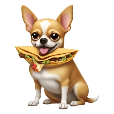 Fat Chihuahua eating Taco Bell fat thick sticker