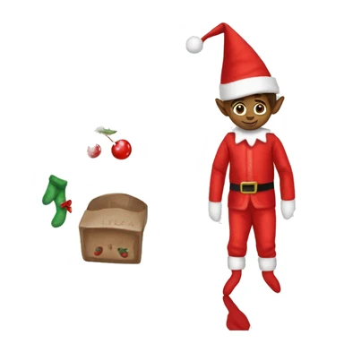 Elf on the shelf wearing pjs sticker