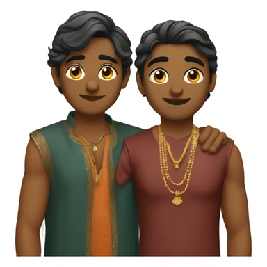 Indian male queer couple sticker