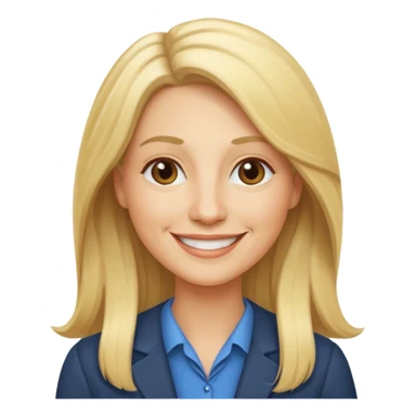 a 40 year old teacher with long blonde hair sticker