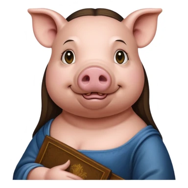 pig as Monalisa sticker