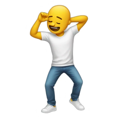 man doing dab sticker