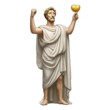 marcus aurelius arms stretched out holding something sticker