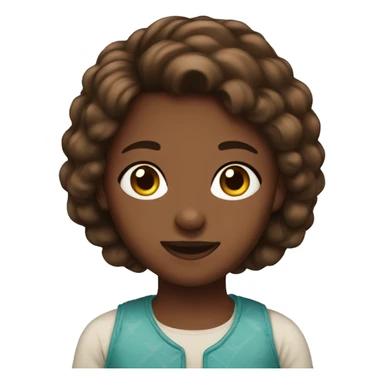 Sweet brown haired girl sticker