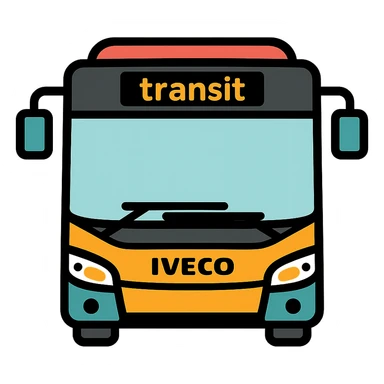Iveco Urbanway 12m city bus, front view, detailed, for digital sticker sticker