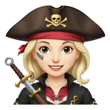 Lady Pirate With Coius sticker