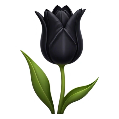 Black tulip sticker