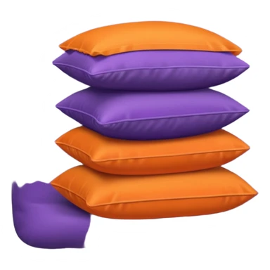 Purple pillow stacked with orange pillow sticker