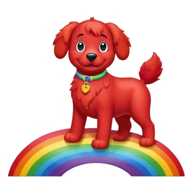 rainbow clifford sticker