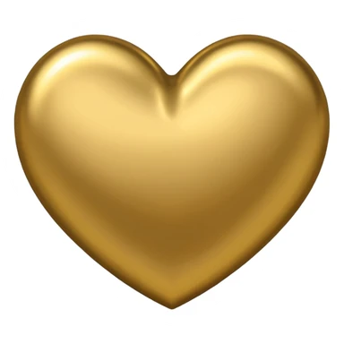 heart with metallic gold finish sticker