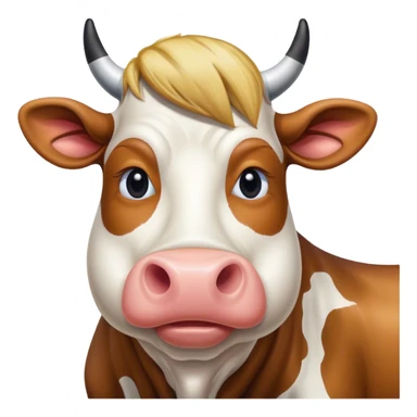 Donald trump head on a cow body  sticker