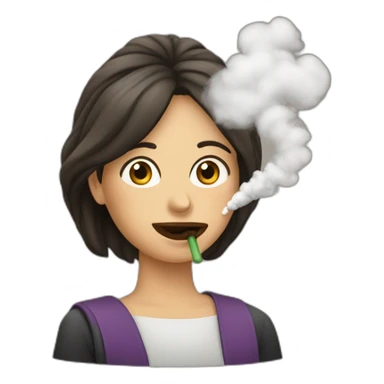 une femme qui fume une chicha sticker