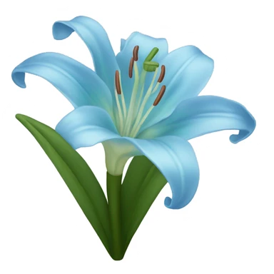 Light blue lily sticker