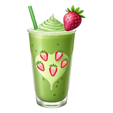 iced matcha latte strawberry  sticker