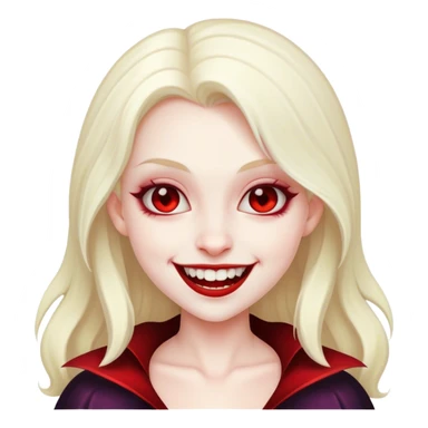 Vampire girl smiling sticker