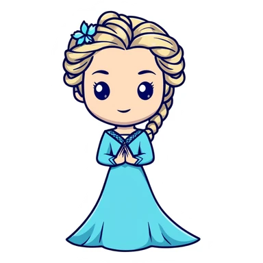 Elsa from Frozen Disney princess sticker
