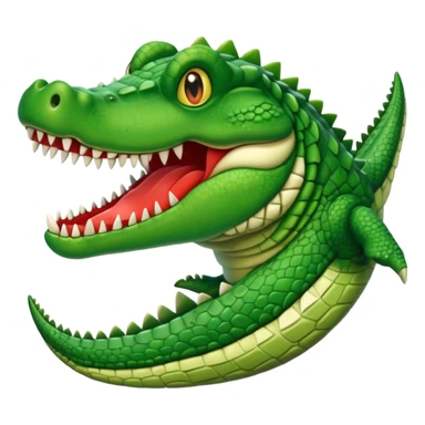 Un avión con cara de cocodrilo sticker