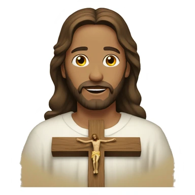 jesus on cross sticker