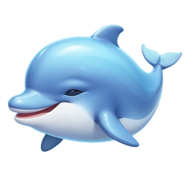 Meme-Worthy Cute Sleeping Dolphin Portrait Emoji, Head resting peacefully with a contented smile, showcasing a sleek, streamlined body and eyes gently closed in serene slumber, Simplified yet adorably endearing features, highly detailed, glowing with a soft, drowsy oceanic light, high shine, relaxed and utterly lovable, stylized with an air of playful laziness, soft glowing outline, capturing the essence of a sleeping dolphin that feels destined to become the next viral icon of adorable rest! sticker