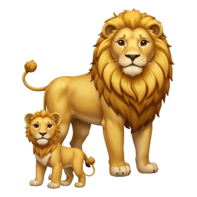 lion family, Father, full body. sticker