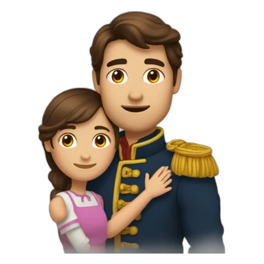 Mec châtain avec une fille brune qui se tiennent la main sticker