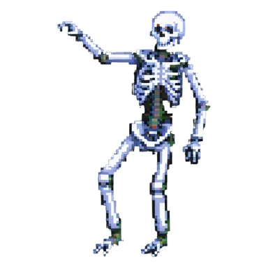 dancing skeleton sticker