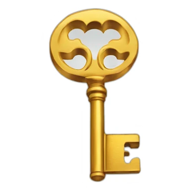 Gold key sticker