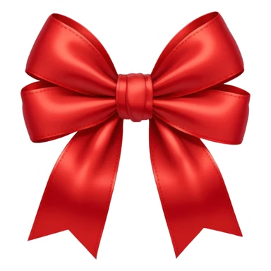 red bow with the "S" logo in the center sticker