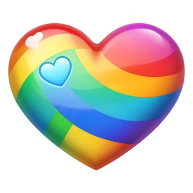 Heart with unique all colors in one heart sticker