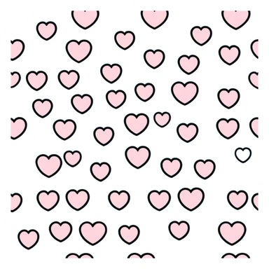 pastel blue and pastel pink heart pattern sticker