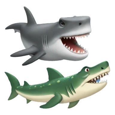 Shark crocodile  sticker