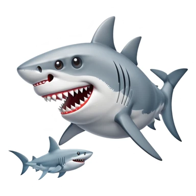 shark with shoes on  sticker
