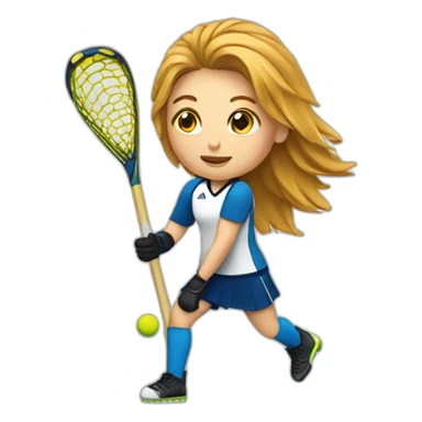 field hockey player with a stick sticker