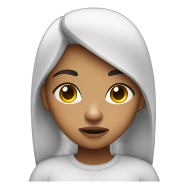 a lightskin girl looking scared sticker