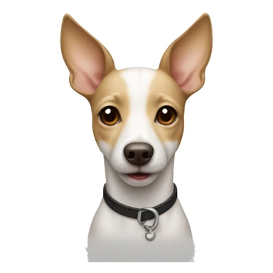 White and beige rat terrier sticker