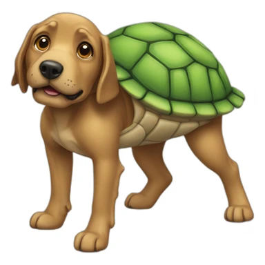 Chien sur tortue sticker