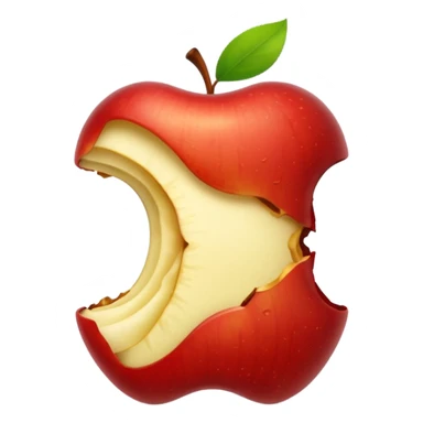 Apple core sticker