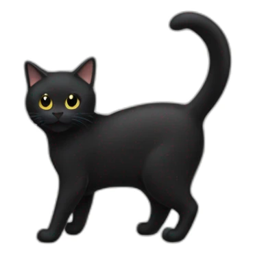 tail-all-black-cat-body sticker