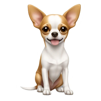 Dog chihuahua white and ginger sticker