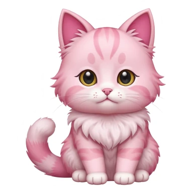 chibi anime pink cat with booty to the screen sticker