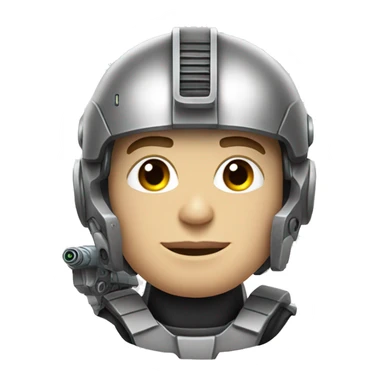 Elon Musk as a Cyborg Soldier sticker