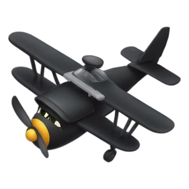 a black cat in a plane sticker