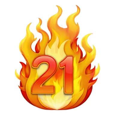 The words “21 Tesoros” on fire sticker