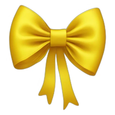 Bright yellow bow sticker