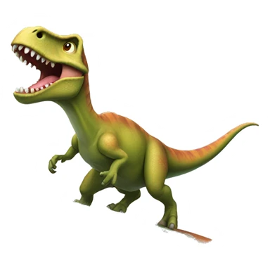 dinosaur surfing sticker