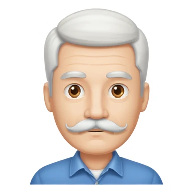 longer white moustachhe sticker