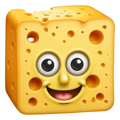 Give me a spongebob make it yellow but in cheese. no holes  sticker