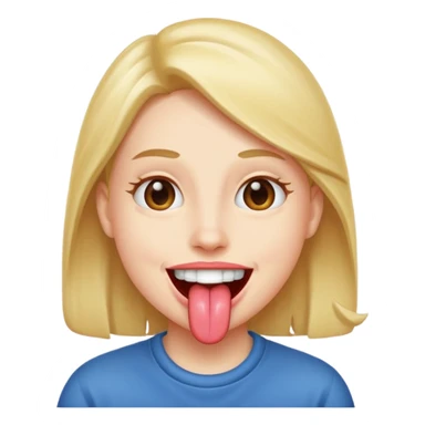 Doing the tongue out trend sticker